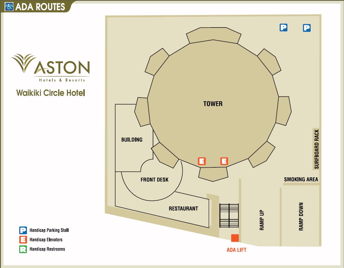 Map Layout Aston Waikiki Circle Hotel