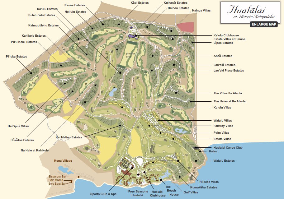 Map Layout Hualalai Resort