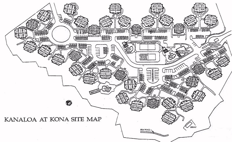 Map Layout Outrigger Kanaloa at Kona