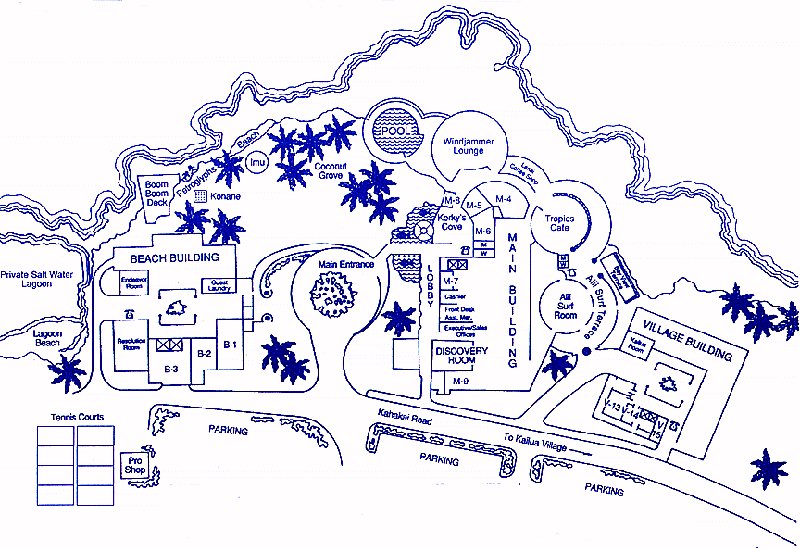 Map Layout Royal Kona Resort