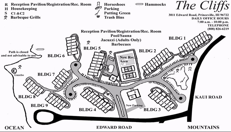 Map Layout The Cliffs at Princeville