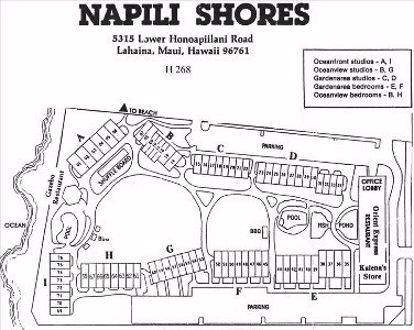 Map Layout Outrigger Napili Shores   Map OutriggerNapiliShores Napili 